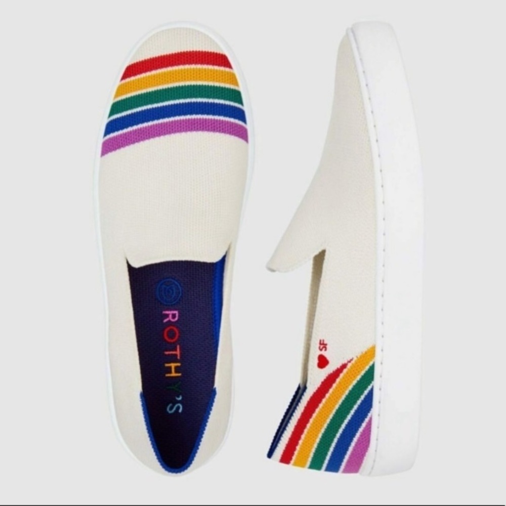 SOLD - Rothy’s Rainbow Sneakers, 8.5, NIB - Picture 2 of 7